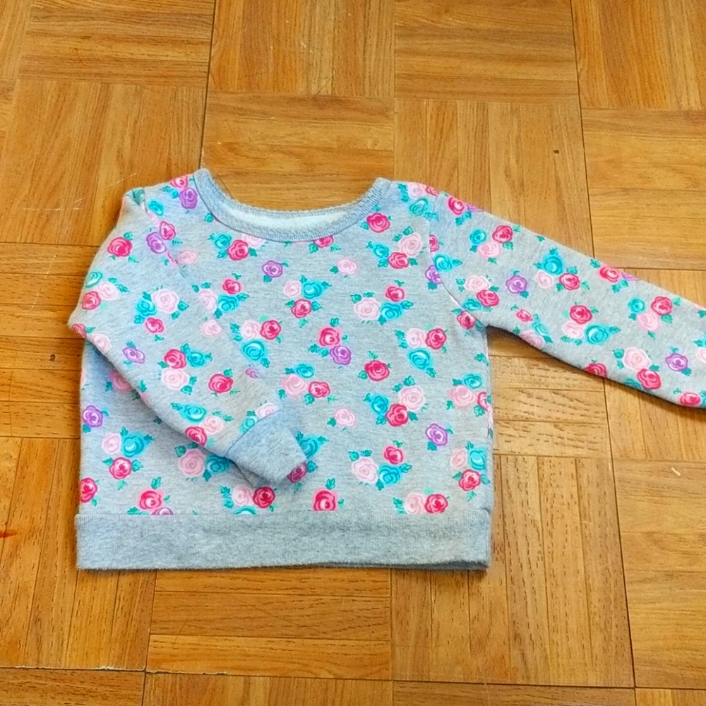 Girls Toddlers Rose Sweater Shirt